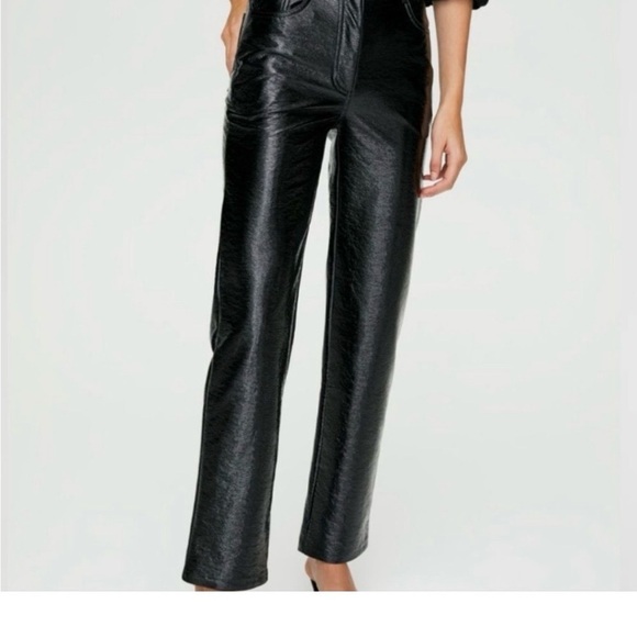 Aritzia Pants - WILFRED Faux Leather Black Pant 6
